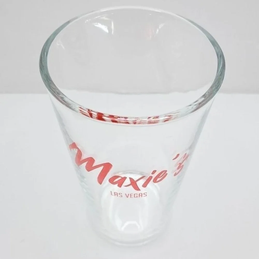 Maxies Pint Glass Vintage Las Vegas Barware Collectible Clear Souvenir Gift
